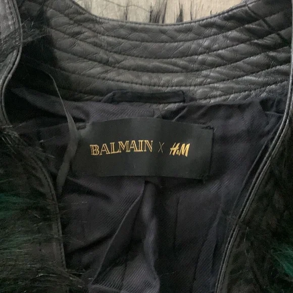 balmain x hm fur jacket